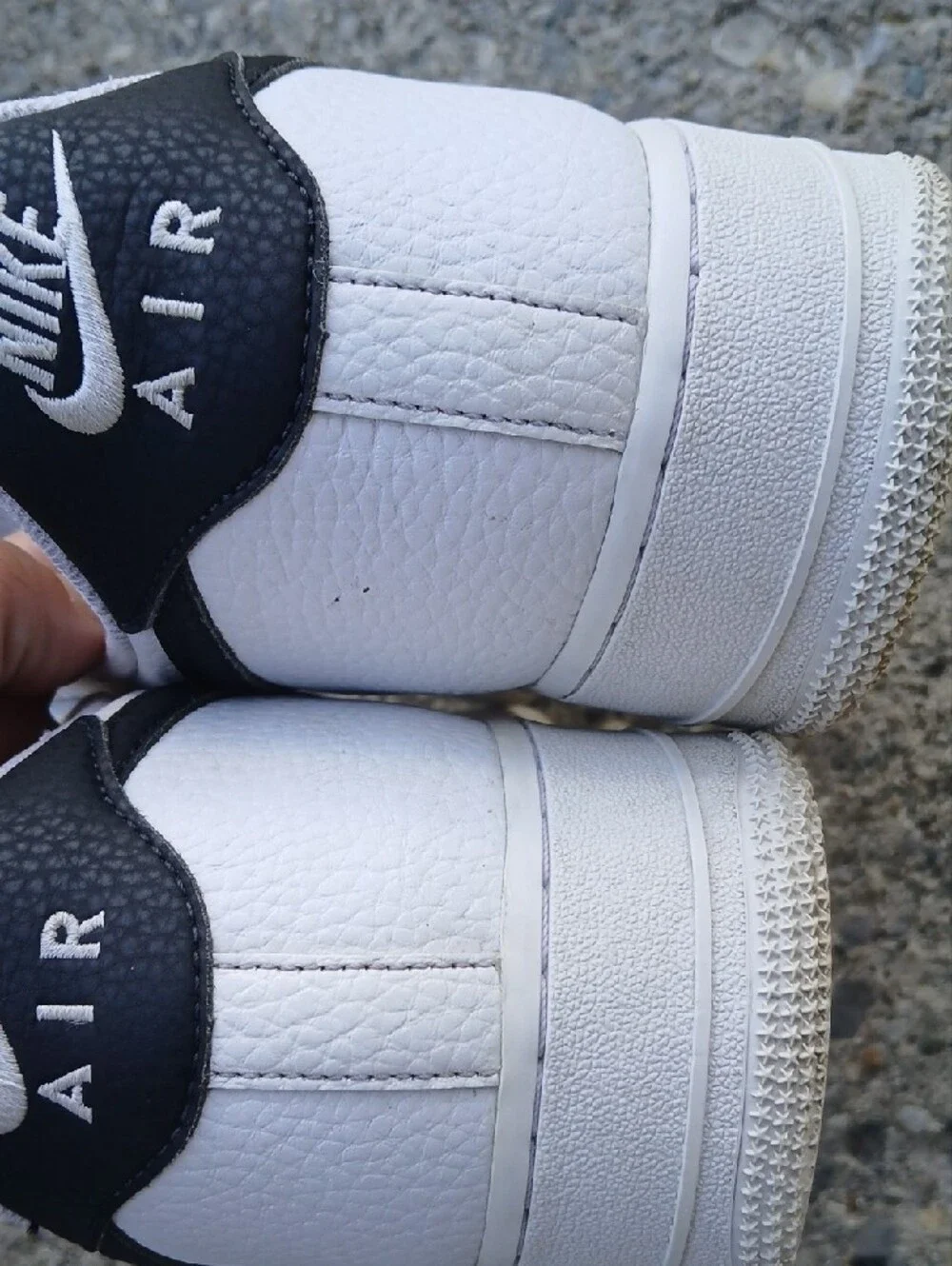 Size 14 Nike Men’s White and Black Low-Top Air Force 1 Sneakers